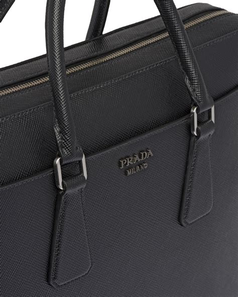 saffiano zip around briefcase prada|Prada saffiano leather briefcase.